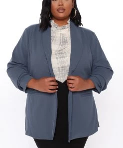 Fashion Nob Office Babe The Celine Blazer - Vintage Indigo