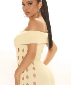 FashionNob All Night Sweater Maxi Dress - Cream