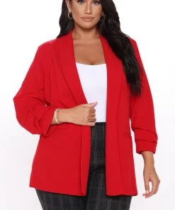 Mysite New Today The Celine Blazer - Red