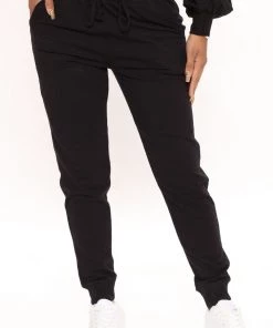 Fashion Nova Latest And Greatest French Terry Jogger - Black