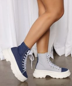 FashionNob Chasing Dreams Booties - Denim