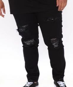 Fashion Nova Cormac Skinny Jean - Black