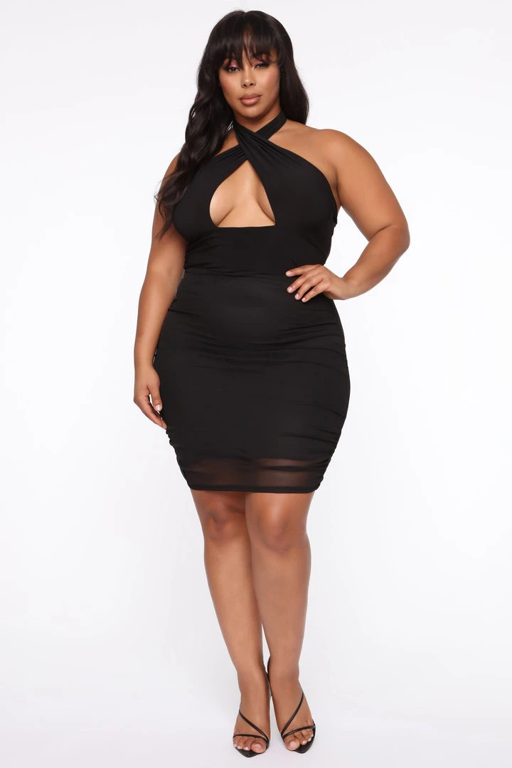 Fashion Nova Don't Get It Twisted Halter Top - Black Influencer Looks