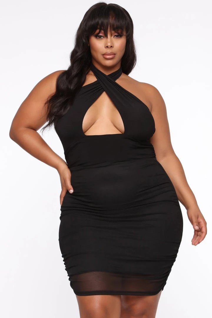 Fashion Nova Don't Get It Twisted Halter Top - Black Influencer Looks