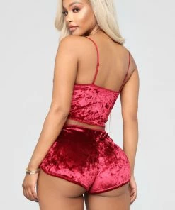 Fashion Nova Influencer Looks Feeling Soft Pajama Set - Red