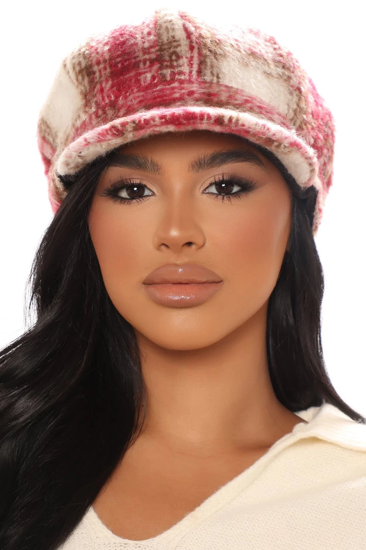 FashionNob Aren't You Lovely Cabbie Hat - Burgundy/combo Teddies & Babydolls 2 FashionNob Aren't You Lovely Cabbie Hat - Burgundy/combo Teddies & Babydolls