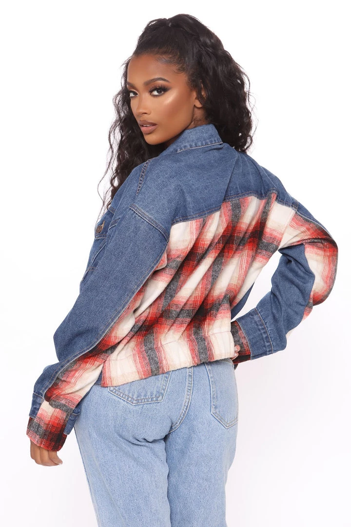 Fashion Nob Teddies & Babydolls Cozy Daze Denim Jacket - Medium Wash 2 Fashion Nob Teddies & Babydolls Cozy Daze Denim Jacket - Medium Wash