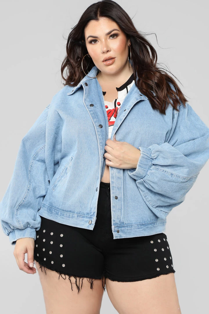 Fashion Nob Trixie Girl Denim Jacket - Medium Wash Influencer Looks 6 Fashion Nob Trixie Girl Denim Jacket - Medium Wash Influencer Looks