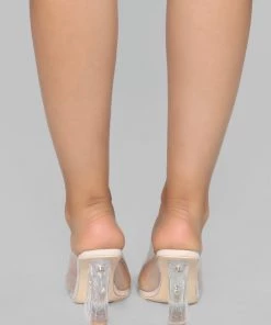 Mysite The Glass Edge Heeled Sandal - Nude