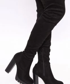 Fashion Nova Give You What You Need Boots - Black