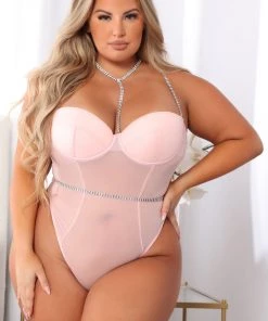 Fashion Nova Perfect Love Mesh Rhinestone Teddy - Rose 18 Fashion Nova Perfect Love Mesh Rhinestone Teddy - Rose