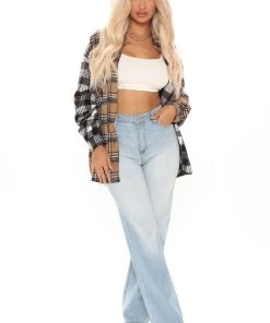 Fashion Nob Rain Song Shacket - Taupe/combo Teddies & Babydolls 9 Fashion Nob Rain Song Shacket - Taupe/combo Teddies & Babydolls