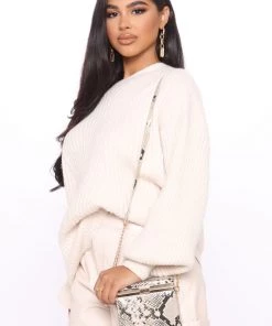 Fashion Nova Teddies & Babydolls Snakes Bite Back Box Bag - Tan