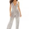 FashionNob All That Shine Sequin Jumpsuit - Bronze