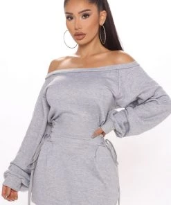 Fashion Nob Influencer Looks Rise And Grind Corset Dress - Dark Grey