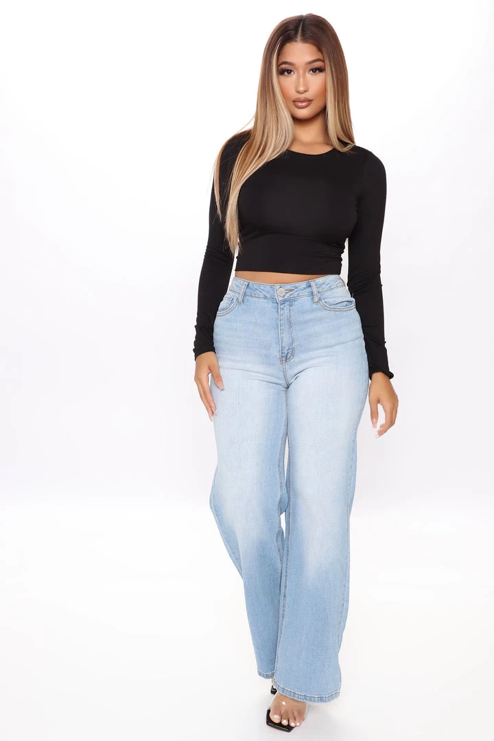 Fashion Nova Sunsets On Venice Backless Long Sleeve Top - Black 2 Fashion Nova Sunsets On Venice Backless Long Sleeve Top - Black