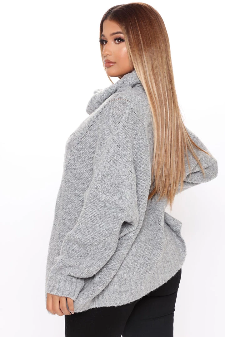 Fashion Nova Waiting For You Sweater - Grey 3 Fashion Nova Waiting For You Sweater - Grey