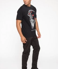 Fashion Nova Don Ace Short Sleeve Tee - Black/White New Today