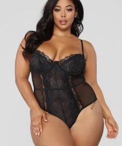 Fashion Nob Somebody To Love II Lace Teddy - Black