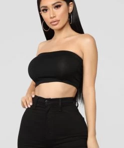 Fashion Nova Come Get It Bae Top - Black