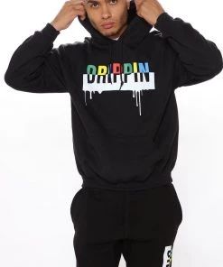 Fashion Nova Drippin Hoodie - Black/combo New Today