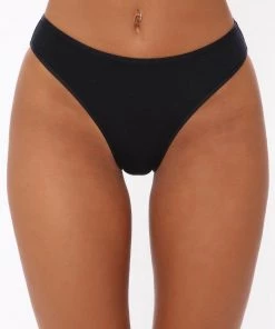 Mysite Perfect Fit Cotton Bikini Panty - Black
