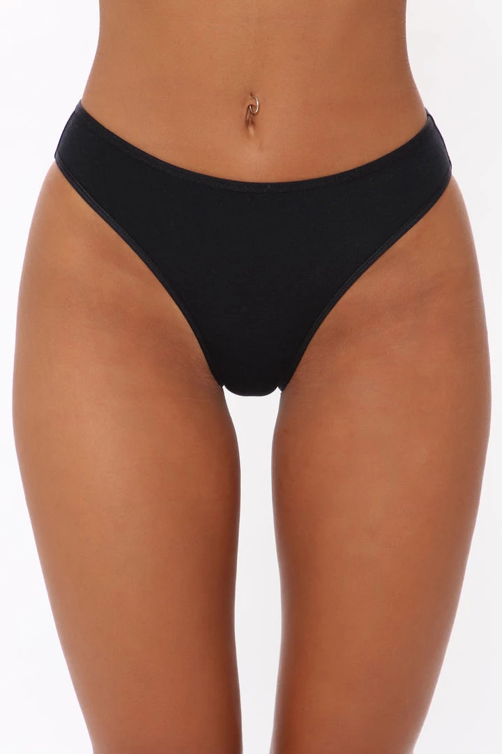 Mysite Perfect Fit Cotton Bikini Panty - Black 1 Mysite Perfect Fit Cotton Bikini Panty - Black