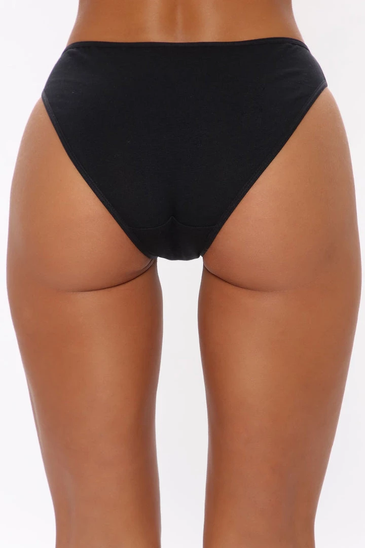 Mysite Perfect Fit Cotton Bikini Panty - Black 3 Mysite Perfect Fit Cotton Bikini Panty - Black