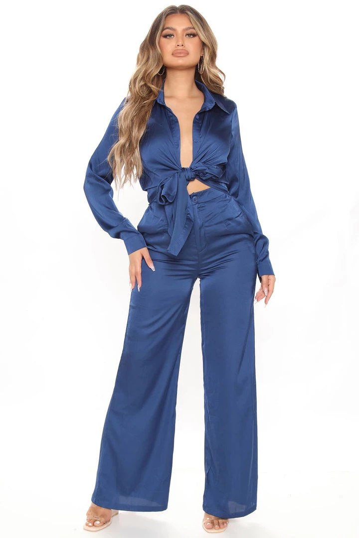 Fashion Nova Got It Like That Satin Jumpsuit - Navy Best Sellers 1 Fashion Nova Got It Like That Satin Jumpsuit - Navy Best Sellers
