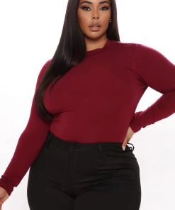 Fashion Nova Melanie Mock Neck Bodysuit - Wine Best Sellers 18 Fashion Nova Melanie Mock Neck Bodysuit - Wine Best Sellers