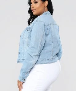 Mysite I'm So Basic Denim Jacket - Light Wash