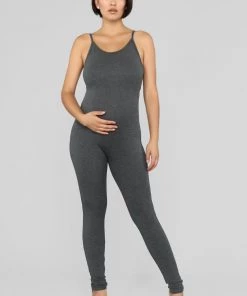 Fashion Nova Teddies & Babydolls Nova Season Jumpsuit - Charcoal