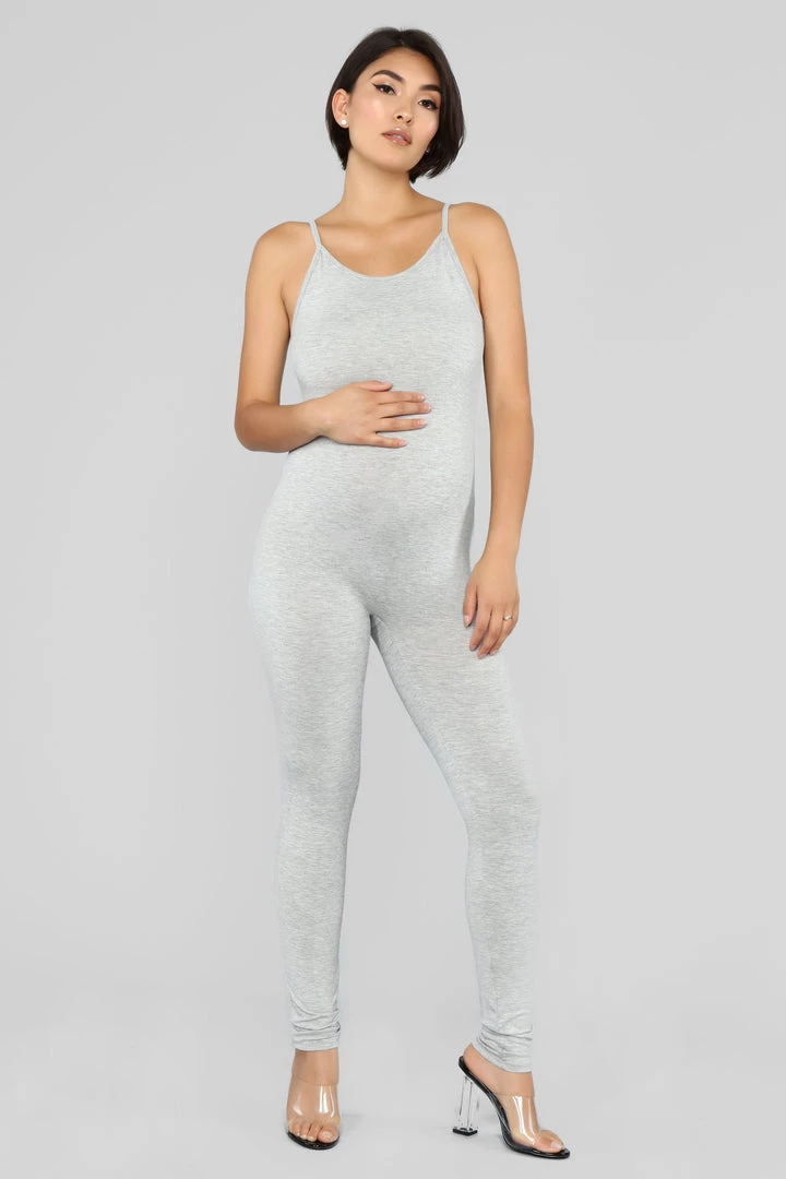 Mysite New Today Nova Season Jumpsuit - Heather Grey 17 Mysite New Today Nova Season Jumpsuit - Heather Grey