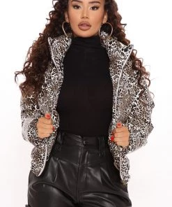 Fashion Nob Wild Winters Puffer Jacket - Leopard Teddies & Babydolls