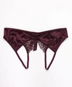 Fashion Nob Unwrap Me Panty - Wine Teddies & Babydolls 11 Fashion Nob Unwrap Me Panty - Wine Teddies & Babydolls