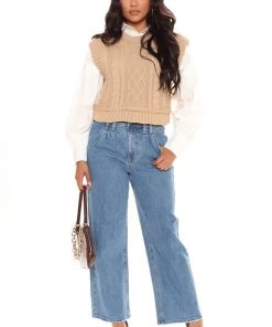 Fashion Nova I've Seam You Before Vintage Straight Leg Jeans - Medium Blue Wash