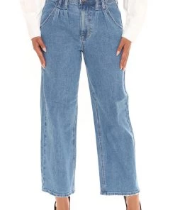 Fashion Nova I've Seam You Before Vintage Straight Leg Jeans - Medium Blue Wash