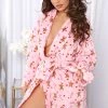 Fashion Nova Sleepwear & Robes Gingerbabe Plush Robe - Pink/combo