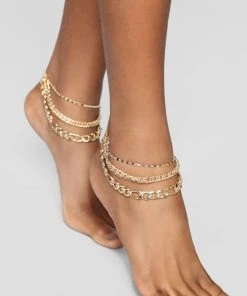 Mysite Into The Layer Anklet - Gold