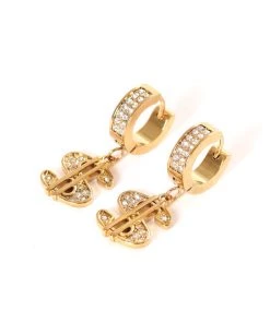 Fashion Nova Dollar Sign Earring Set - Gold