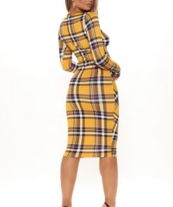 FashionNob SETS All Caught Up Plaid Skirt Set - Mustard/combo 9 FashionNob SETS All Caught Up Plaid Skirt Set - Mustard/combo