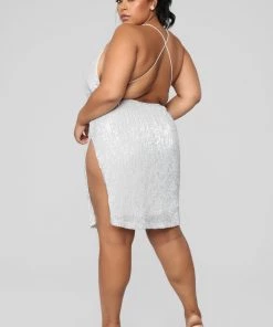 Mysite Dirty Martini Sequin Dress - Silver DRESSES