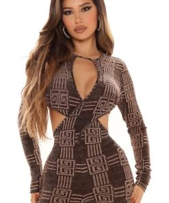 Fashion Nova High Maintenance Jumpsuit - Black/Brown Teddies & Babydolls
