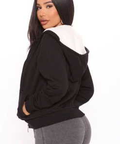 Fashion Nova Teddies & Babydolls Double Standards Sherpa Hoodie - Black 5 Fashion Nova Teddies & Babydolls Double Standards Sherpa Hoodie - Black