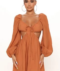 Fashion Nova Gianna Mini Dress - Rust DRESSES 5 Fashion Nova Gianna Mini Dress - Rust DRESSES