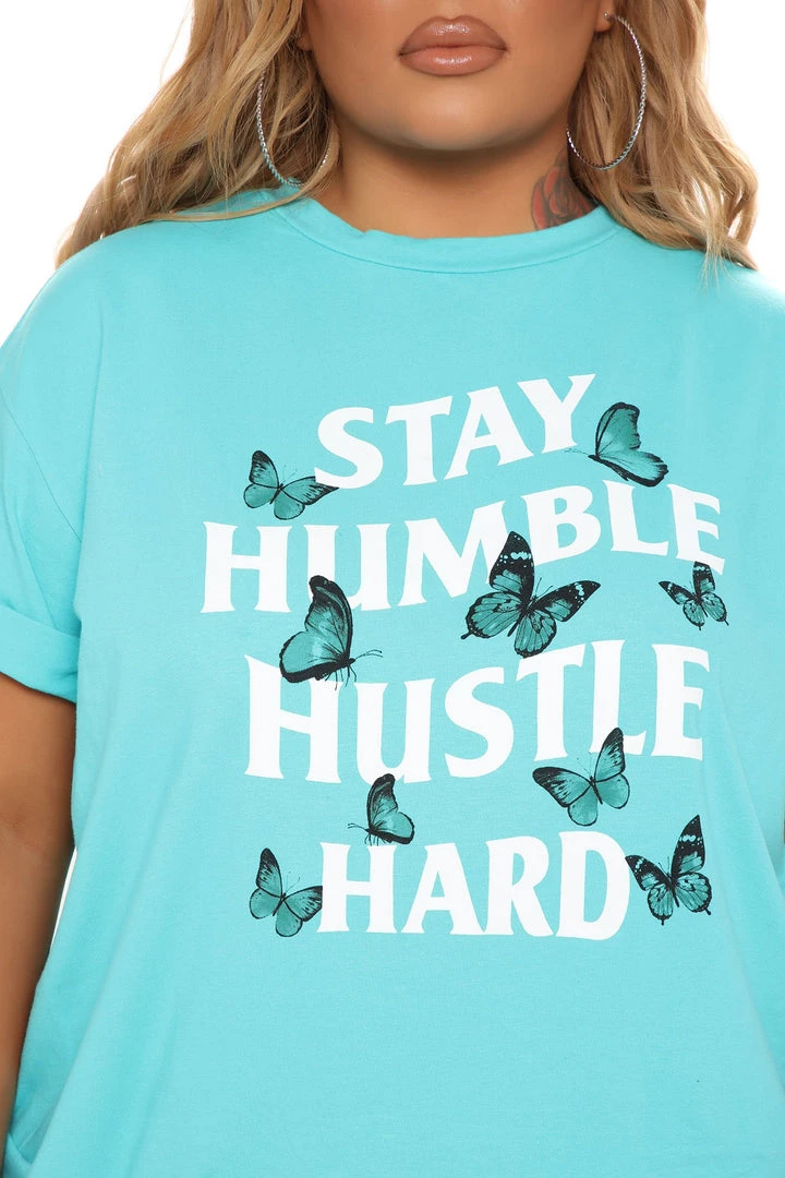 Fashion Nova Teddies & Babydolls Stay Humble Butterfly Tunic Top - Mint