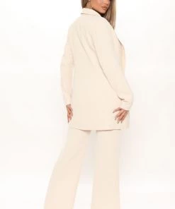 Fashion Nova Office Babe Lilliane 3 Piece Blazer Set - Nude