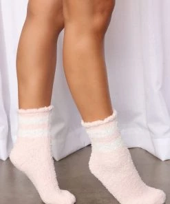 Fashion Nova Teddies & Babydolls Next To The Fireplace Cozy Socks - Pink/combo