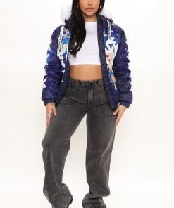 Fashion Nob Tune Squad Bomber Jacket - Blue