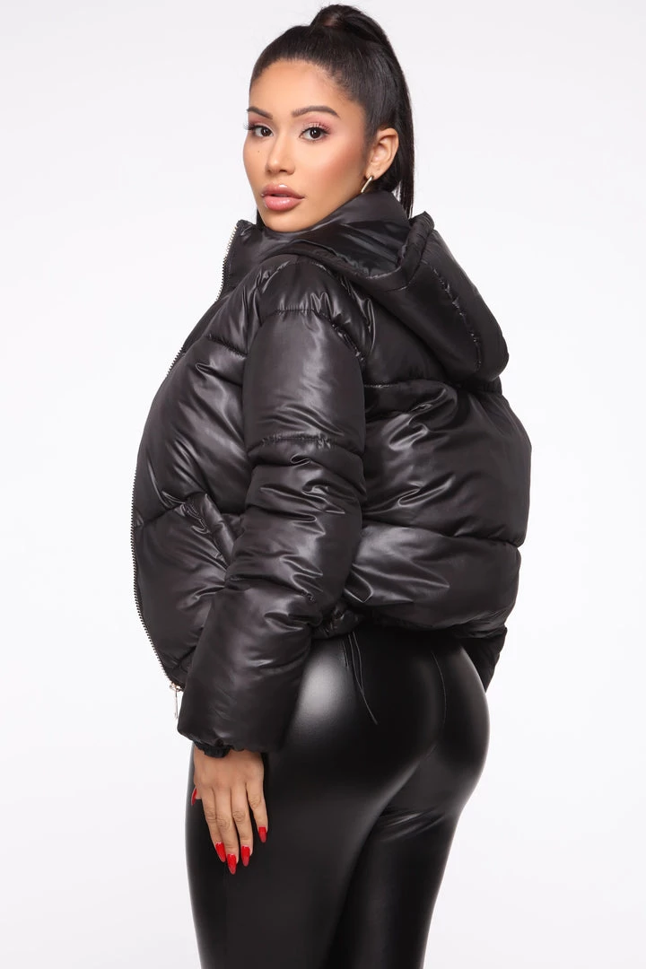 Fashion Nob Don't Rain On My Puffer Jacket - Black 3 Fashion Nob Don't Rain On My Puffer Jacket - Black
